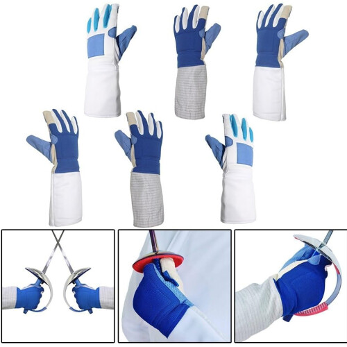 Fencing Gloves for Training and Competitive Use, Right-Handed Medium Size, Breathable Material, Durable Design 2