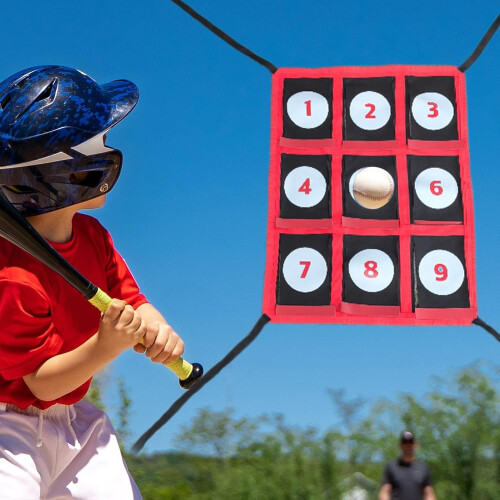 Pitching Target Strike Zone - Adjustable Baseball Training Net, Portable Strike Stop for Indoor Outdoor Use 1