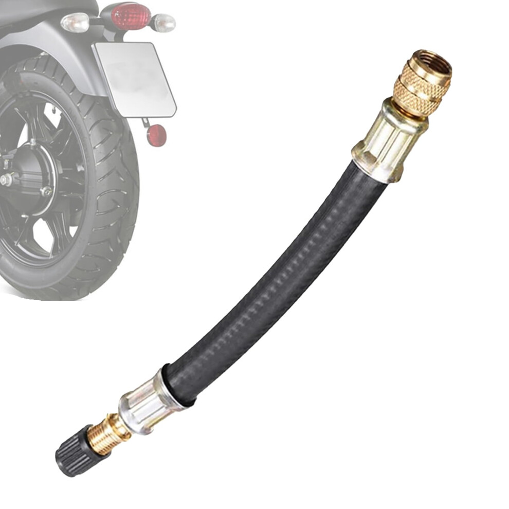 Valve Stem Extenders - 210Mm Rubber Tire Valve Extensions With Solid Brass Adapter For Motorcycle And Car Tire Inflation 6447073401428