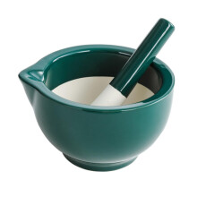 Ceramic Grinding Bowl Set for Food and Medicine 10.2x10.2x6CM Reusable Kitchen Pestle for Purees and Pill Grinding