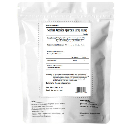Quercetin 240 Capsules 98% Extract | Genuine Quercetin | Vegan 1