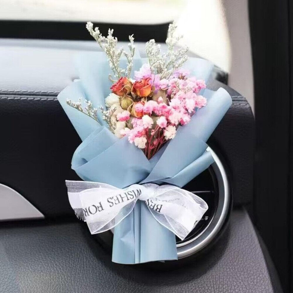 Car Air Vent Aromatherapy Freshener Clip Small Dried Flower Bouquet Auto Interior Decoration Perfume Holder Mini Size 6038364076250