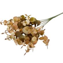 (Red) Artificial Plant Not Withered Easy Care Long Lasting Non-fading Ornament Plastic Eucalyptus Branch F