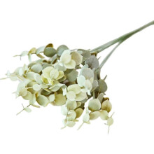 (White) Artificial Plant Not Withered Easy Care Long Lasting Non-fading Ornament Plastic Eucalyptus Branch F
