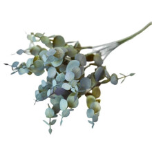 (Blue) Artificial Plant Not Withered Easy Care Long Lasting Non-fading Ornament Plastic Eucalyptus Branch F