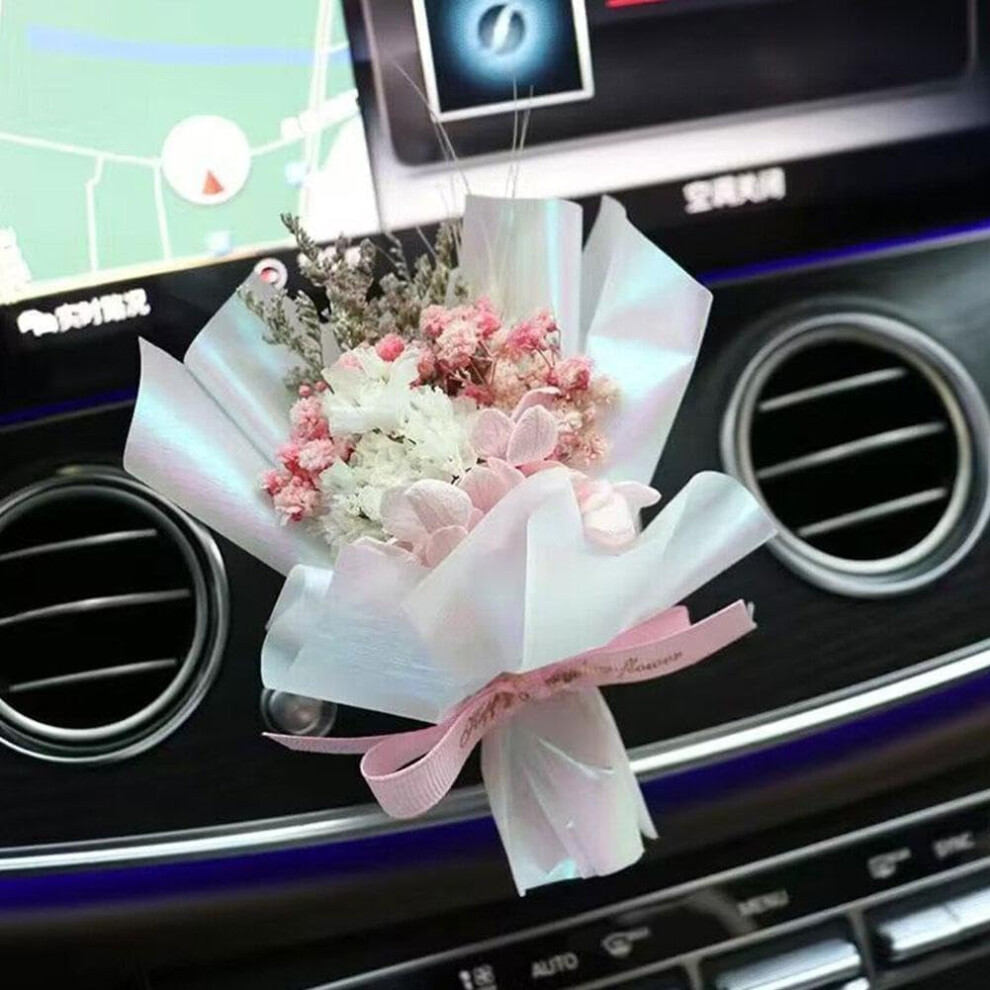 Mini Dried Flowers Bouquet Car Air Vent Clips, Air Freshener Interior Accessories, Compatible With Most Vehicle Models 6447073403057