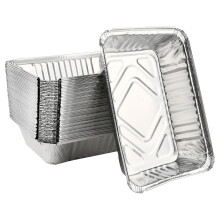 Foil Trays for Baking 1000ml Aluminium Foil Containers 50PCS Food Storage Drip Pans Air Fryer BBQ Pie Trays