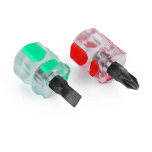 2PCS Mini Short Screwdriver Set - Stubby Flat Head and Phillips Screwdrivers for Tight Spaces and Sewing Machine Repair