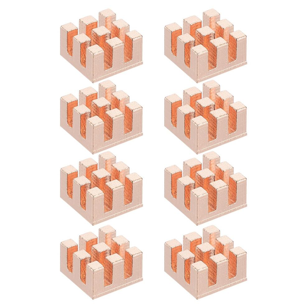 Copper Heatsink 10X10x6mm, 8 Pcs Cooling Radiator For Raspberry Pi, Cpu, Transistor, Fet, Ic Power Amplifier 6447073403842
