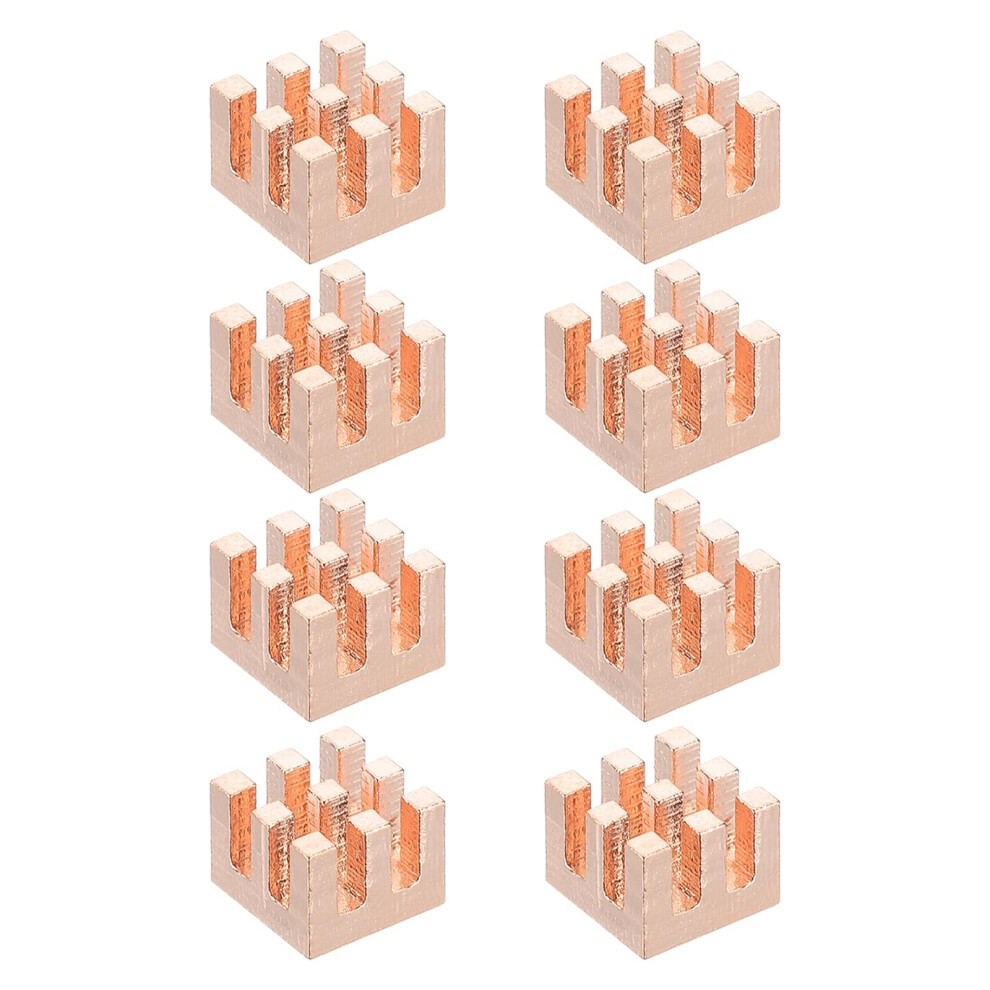 Copper Heatsink 8X8x6mm, 8 Pack Cpu Cooler Radiator For Raspberry Pi, Power Transistor, Fet, Ic Amplifier 6038364076540