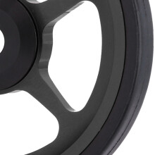 Aluminium Easy Wheel Klappfahrrad Schieberad 60mm Schwarz Rot Gold Schwarz Silber