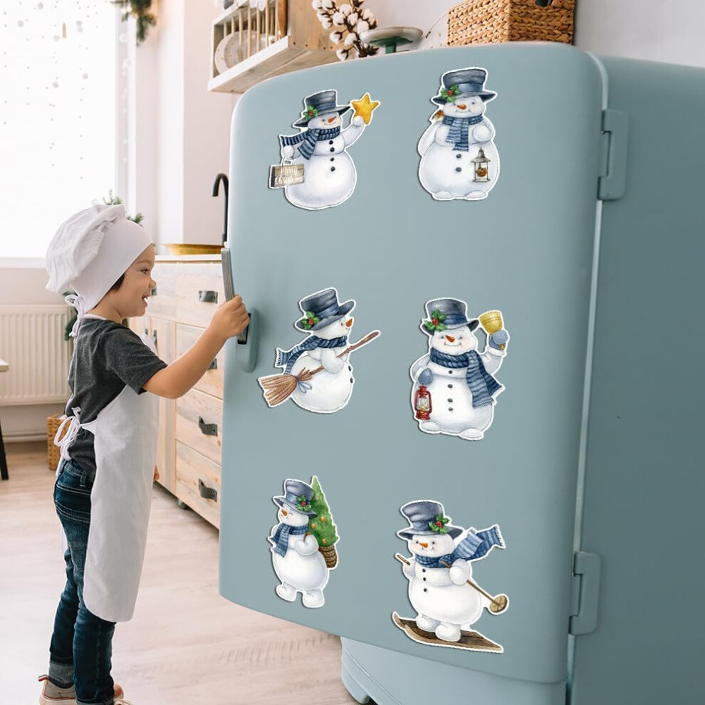 Novelty Festive Christmas Decorations Christmas Magnetic Refrigerator Magnet Snowman Gnome Holiday Decoration Magnetic Garage Door Sticker Christmas T