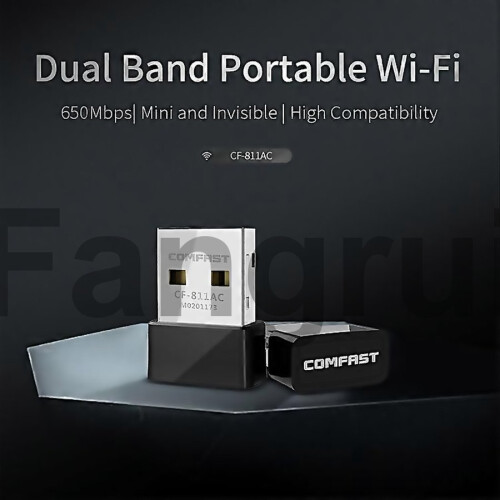 Para Comfast Cf811ac Portable Wifi Dualband Highpower Desktop Computer Adapter USB Wireless Network 1