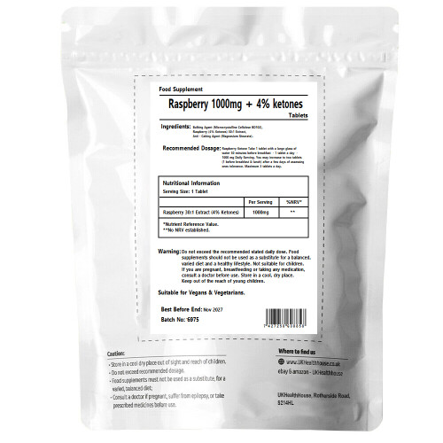 Raspberry Ketone Weight Loss Tabs 1000MG x 60 - VERY STRONG Slimming 1