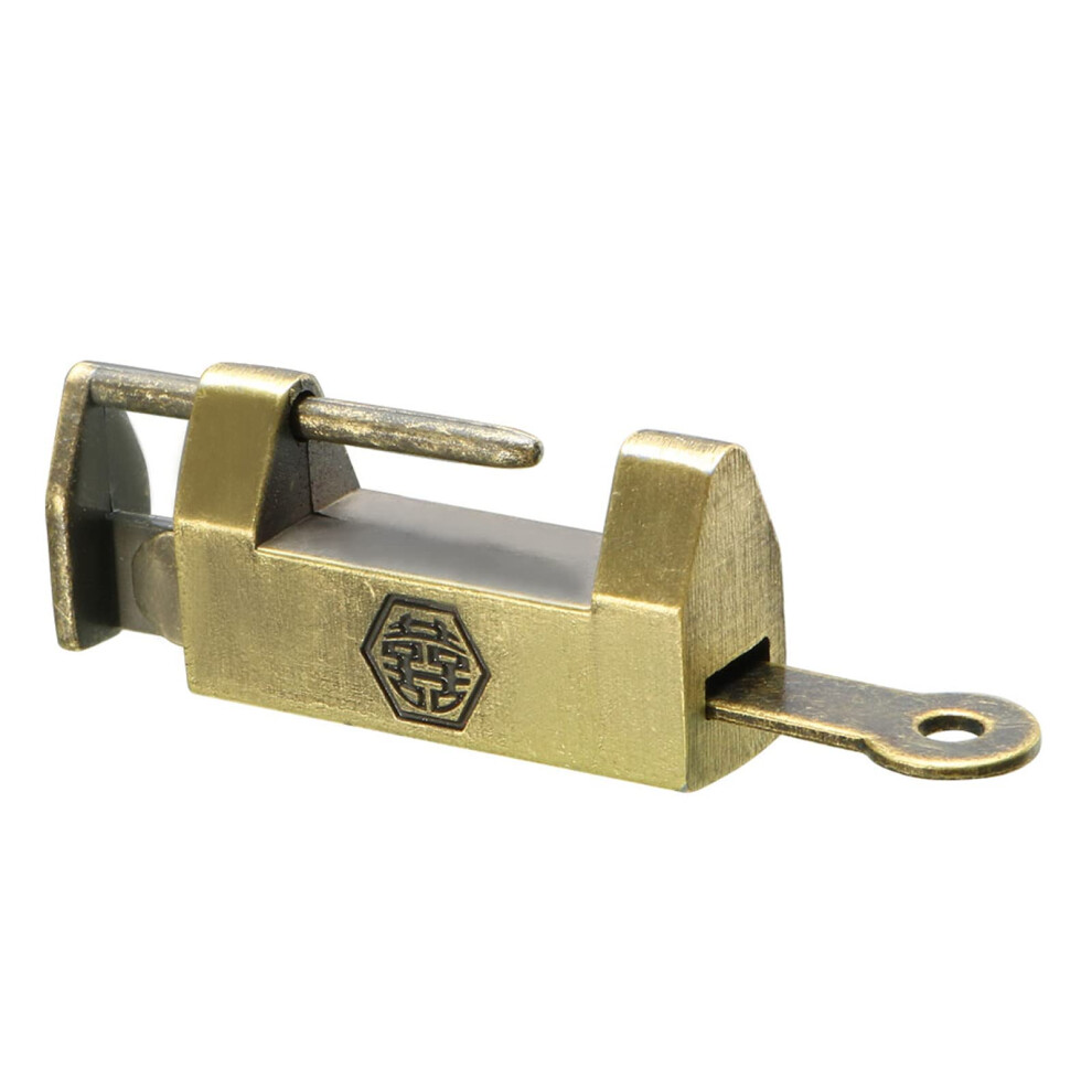Retro Padlock - 30Mm Brass Tone Zinc Alloy Padlock For Diy Projects, Tackle Boxes, And Drawers, Old Chinese Style 6447073404870