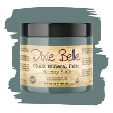 Dixie Belle Paint Company Chalk Finish Furniture Paint Stormy Seas (16 fl oz) Matte Blue Grey Chic Chalk Mineral Paint Diy Furniture Paint Made i