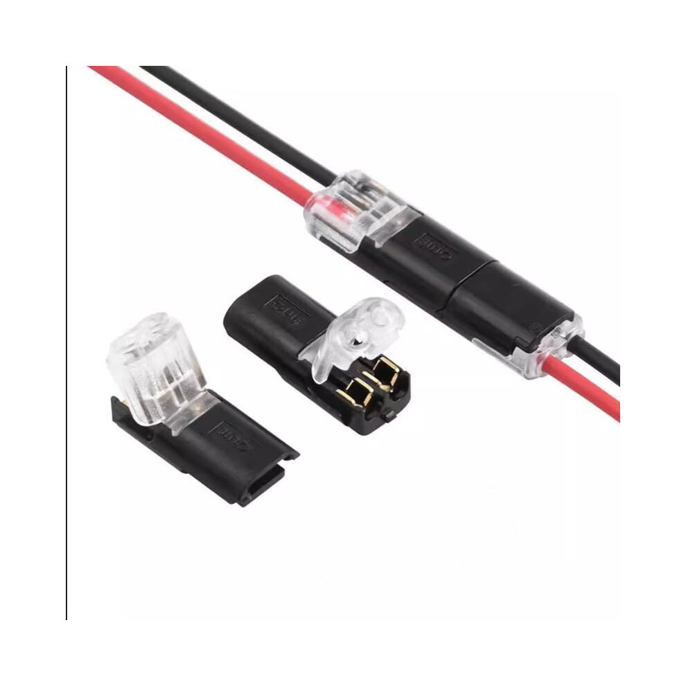 2P Spring Connector Wire 10Pcs, No Welding No Screws Quick Connector Cable Clamp Terminal Block, 2 Way Easy Fit 6038364077820