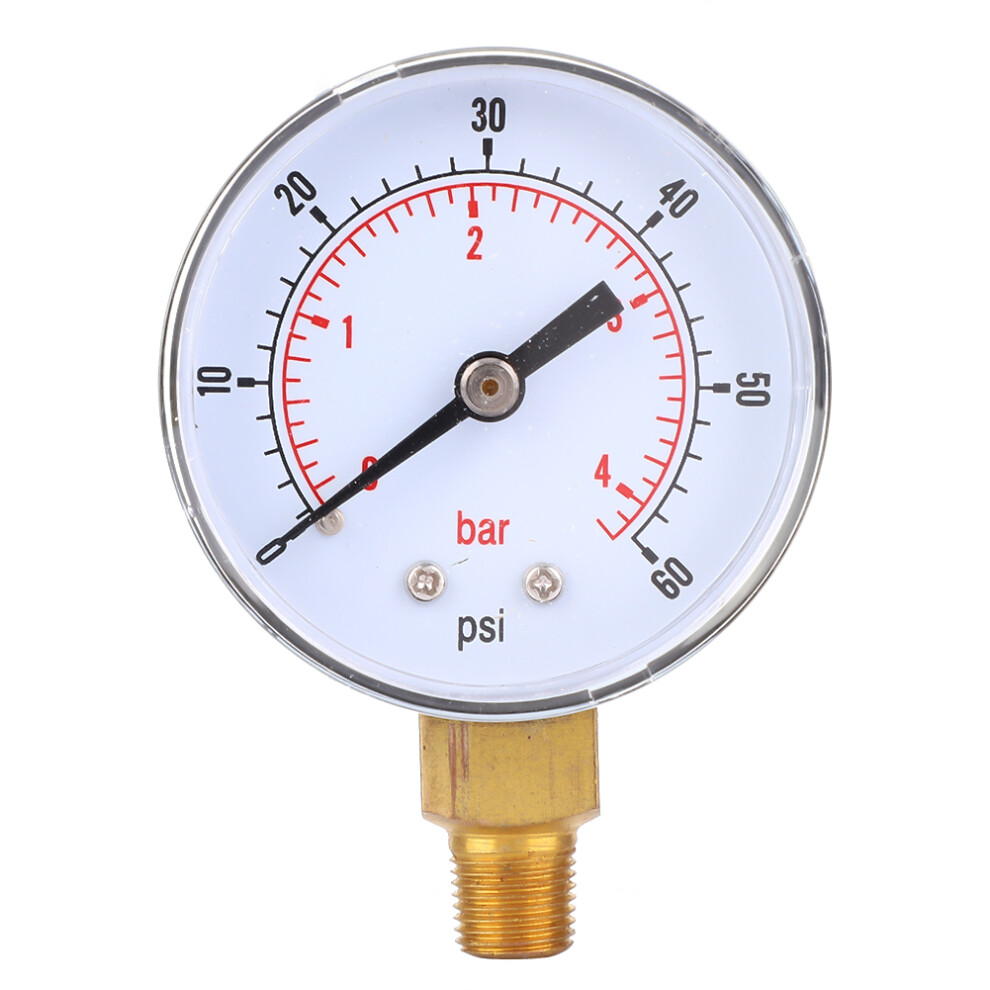 Pressure Gauge 50mm Dial 1/8 BSPT Bottom