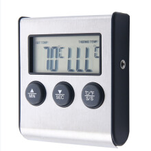 Digitaler LCD-Grillthermometer mit LED-Hintergrundbeleuchtung & Timer-Sonde