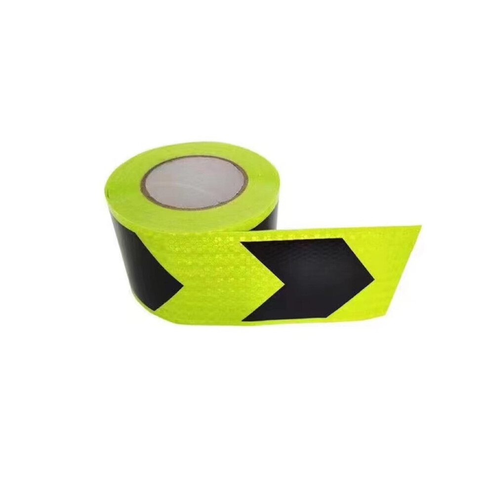 Reflective Tape For Outdoor Use, Strong Adhesive Night Safety Reflector Strip, Caution Hazard Warning Tape, Green Black 6447073405587
