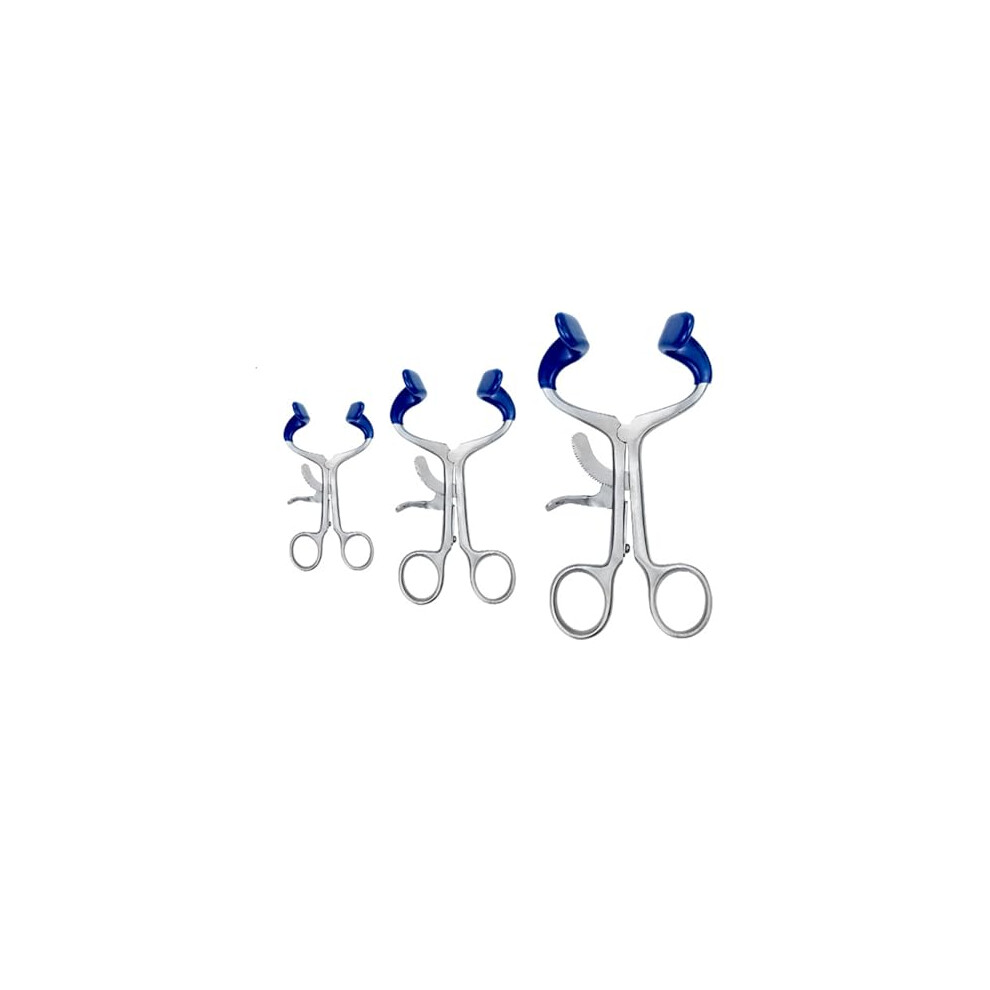 Dental Cheek Lip Retractor Set - 3 Pcs Reusable Stainless Steel Mouth Openers for Dental Exams and Oral Hygiene
