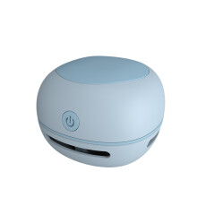 Desktop Vacuum Cleaner - Handheld USB Table Crumb Cleaner, Compact 3.35x3.35x3.15 Inches, 600mAh Battery, Ideal for Keyboard Cleaning, White