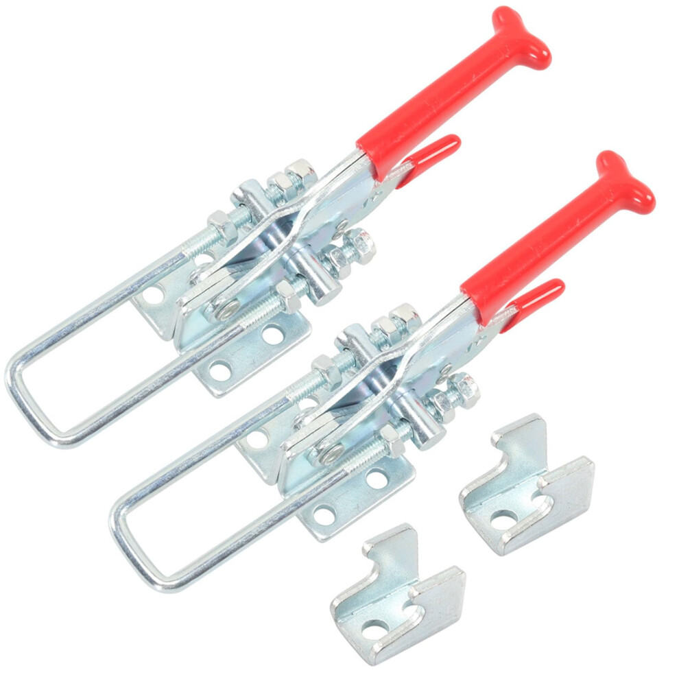 Multipurpose Adjustable Toggle Latches 2-Pack Sturdy Carbon Steel Clamps For Easy Door And Machinery Installation 6038364078827