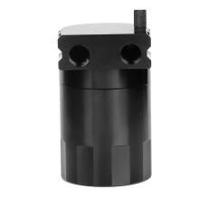 Universal Black Aluminum Oil Catch Can Kit 300ML Reservoir Tank