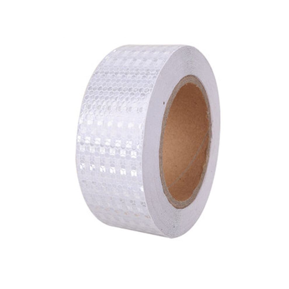 Reflective Tape Stickers, 2 Inch X 98 Feet Outdoor Safety Caution Tape, Waterproof, High Viscosity For Vehicles, Bikes, Helmets (Color: Bianco) 6038364078896