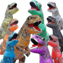 (Kid-120-149cm,Purple)Costume Accessory Sets Hot T Rex Dinosaur Inflatable Costume Party Cosplay Costumes Fancy Mascot Anime Halloween Costume - DSW