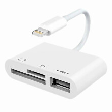 For Nk1081 8 Pin To Sd Tf Usb Port Camera Reader Adapter Support Ios 92 Or Above White