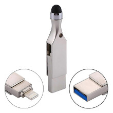 Vir Rqw10e 2 In 1 Usb 20 8 Pin 32GB Flash Drive Met Stylus Pen Vir Iphone Ipad Ipod Most Android Sm