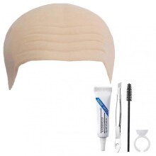 (B Tools) Halloween Artificial Bald Caps Flexible Cosplay Fake Bald Caps for Halloween Parties - DSW