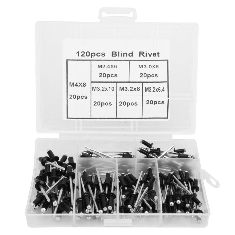 120PCS Blind Rivets Kit Aluminum Alloy Blind Rivet