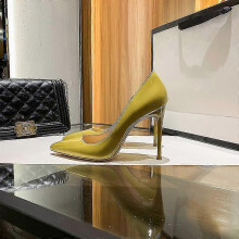 (43, yellow 8cm) Women Red Sole Pumps New Sexy Bottom Pointed Toe Black Thin High Heel Shoes 8cm 10cm 6cm Shallow Sexy Wedding Shoe
