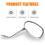 Universal 10mm/8mm Chrome Motorcycle Rearview Side Mirrors - Handle Bar End Mirrors 4