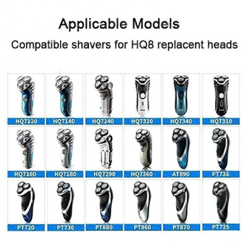 3PCS Replacement Shavers-Blade Replacement Compatible with Philips No-relco R-azor HQ8 Dual-Precisions 1