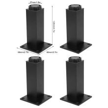 Robuste Aluminiumlegierung 4 Stück verstellbare Füße für Couch, Bett, Schrank 120mm