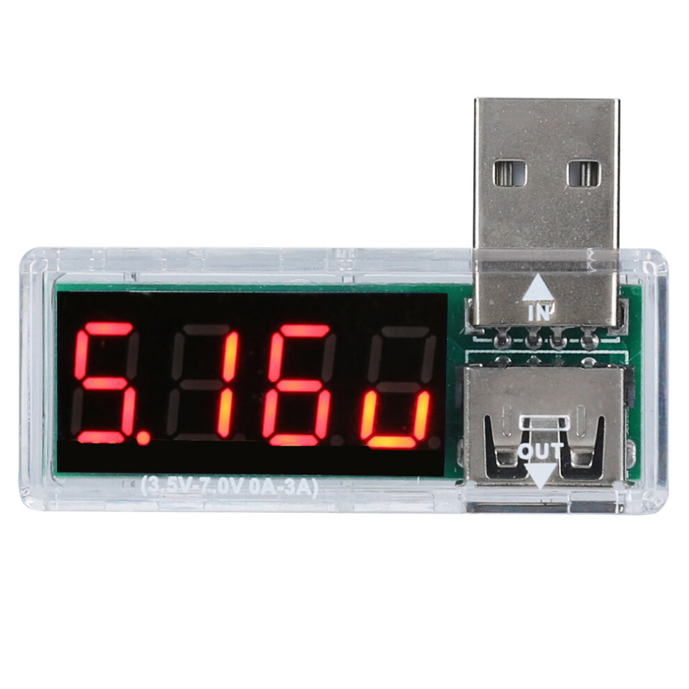 2PCs USB Detector Current Voltage Tester Voltmeter