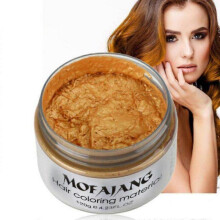 (Gold)Mofajang Hair Color Wax, Instant Hair Dye Wax Temporary Hairstyle Cream Mud 4.23 oz
