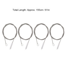 4 Stück Flexible Kühlschrank-Abfluss-Reinigungsbürsten – Lang Nylon- & Stahlwerkzeug