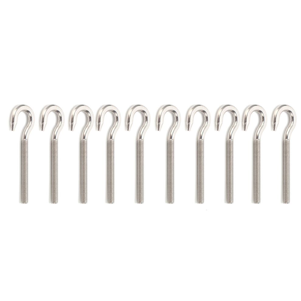10Pcs Eye Screw 304 Stainless Steel Open Bolt Hook
