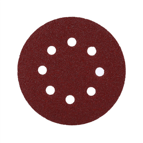 125mm Polishig Discs Red Sanding Discs 8 Hole Grit 1