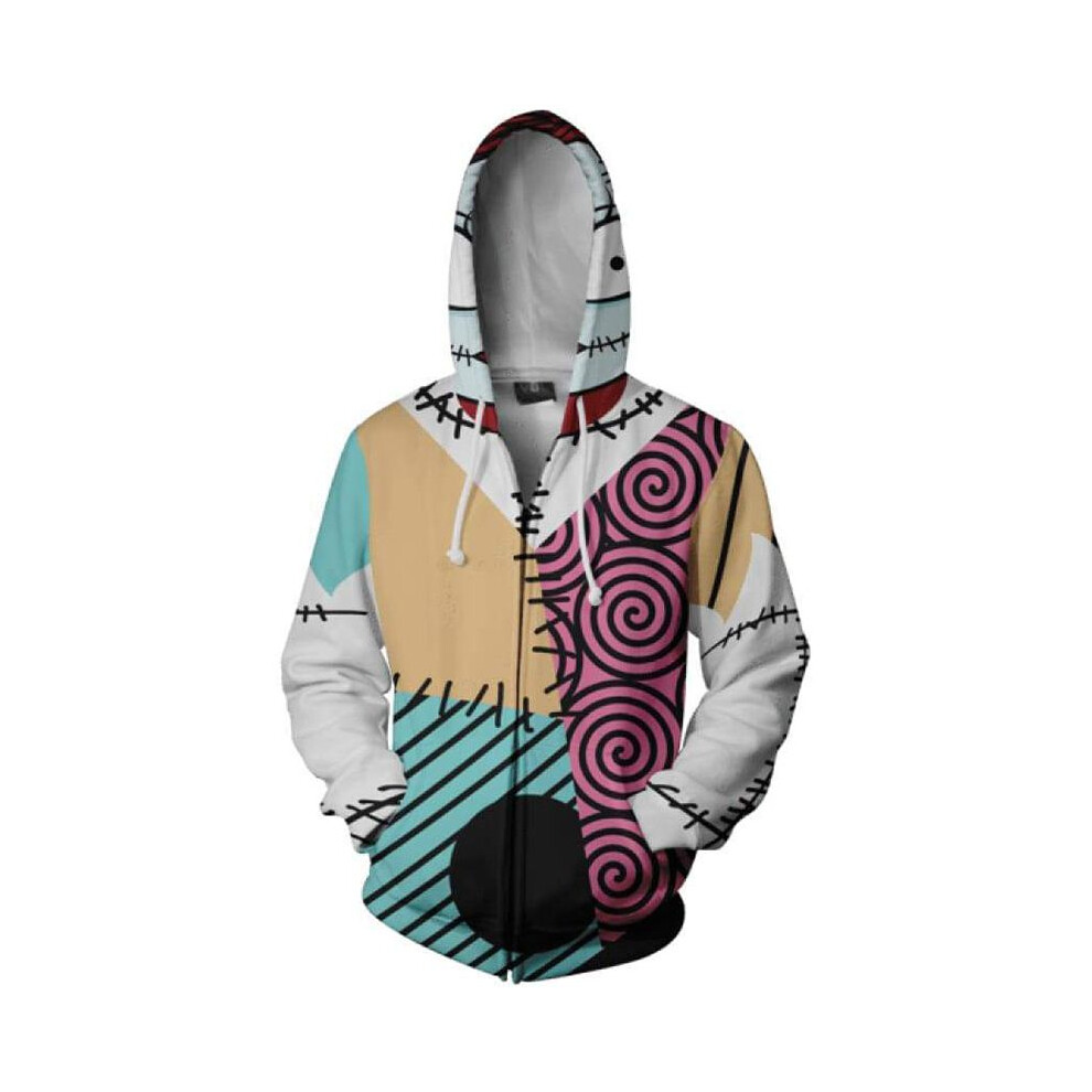 (M) The Before Nightmare Christmas Sally Skellington Cosplay Costume Jacket Hoodie