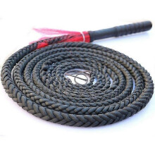 Fully Handmade Chambray And Bull Whip Made Of Durable Genuine Leather Black Bullwhip, Luxe Braided Horse Whip  Perfect for Work Cattle Or Sport Crack