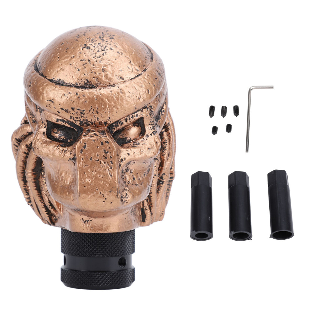 Skull Shift Knobs Resin Comfortable Grip Samurai Gold 8320539804279