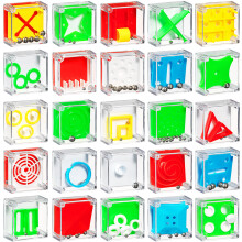 Bedwina Mini Cube -pulmalaatikkosetti - 24 kappaleen pakkaus Balance IQ Party Favor -pelit lapsille teini-ikδisille ja aikuisille 1,5 tuuman 3D-aivoh