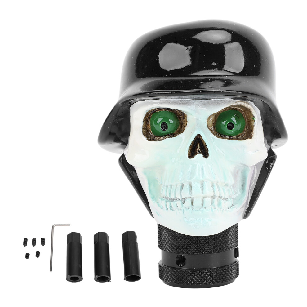 Skull Gear Shift Knob 8Mm 10Mm 12Mm Adapters Resin Black 8320539804460