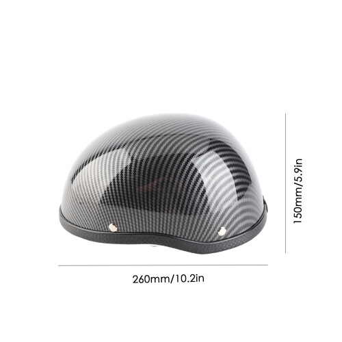 Vintage-ABS-Motorrad-Halbhelm-Carbon-Struktur-Universalgröße 1