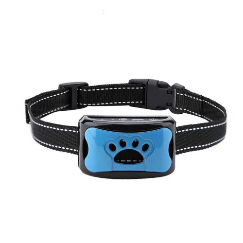 Barking Control Device Rechargeable Waterproof AntiBarking Collar Barking Detection(Blue)